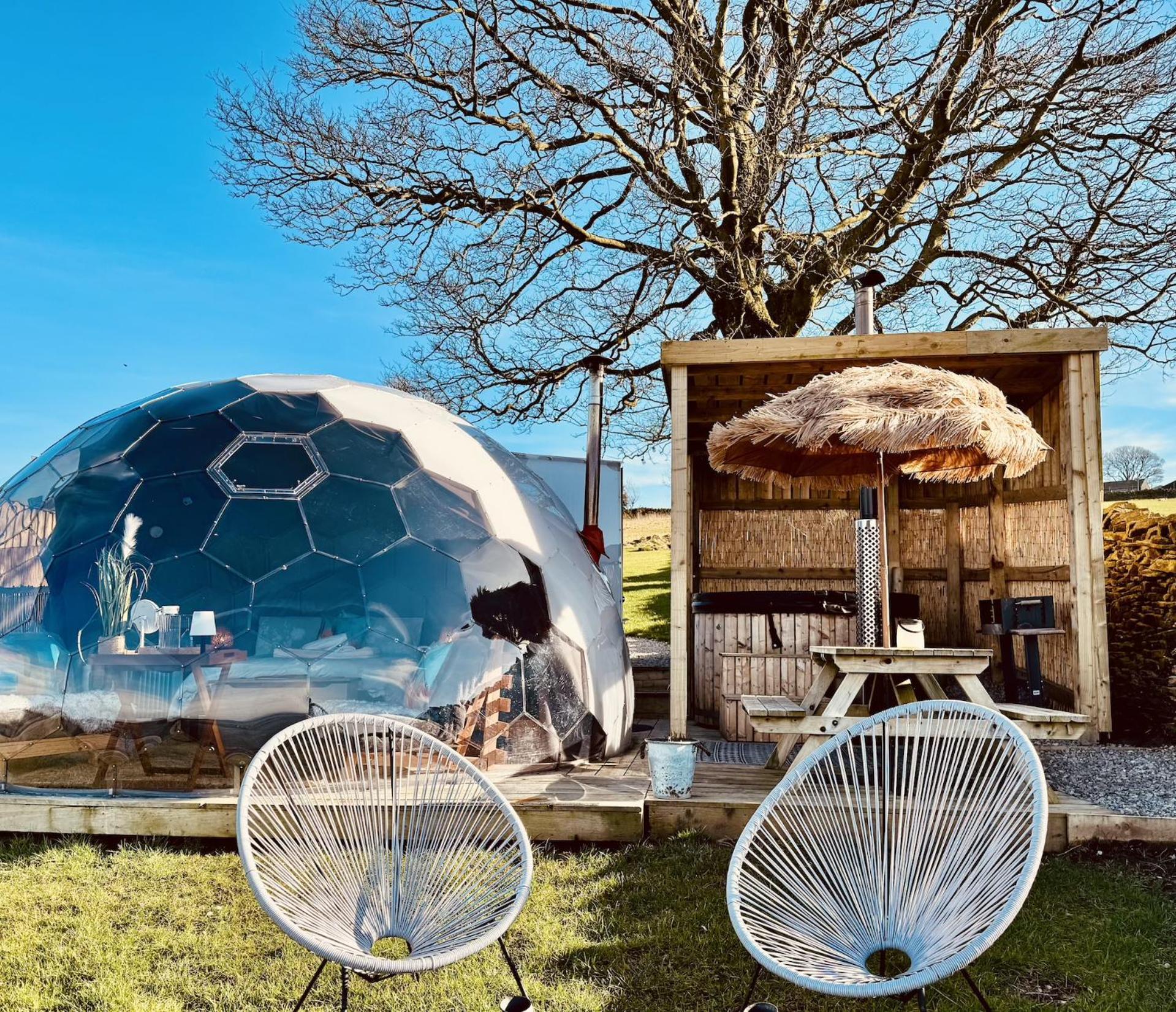 Deerstone Glamping-Pinhaw Beacon Dome Hot Tub Hotel Earby ภายนอก รูปภาพ